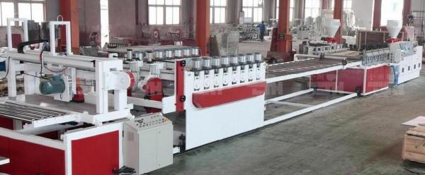 Quality Two Conical Screw Wood Plastic Production Line , WPC Extrusion Machinery for sale