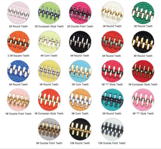 Rainbow Coloured Cotton Webbing Straps Gradient Teeth Zipper With Original for Garment