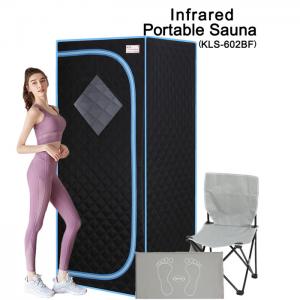  Black One Person Sauna Tent , Portable Steam Sauna Room With Infrared Panels Manufactures