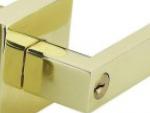 Reliable Door Handle Safety Lock Polished Brass Zine Aolly Material