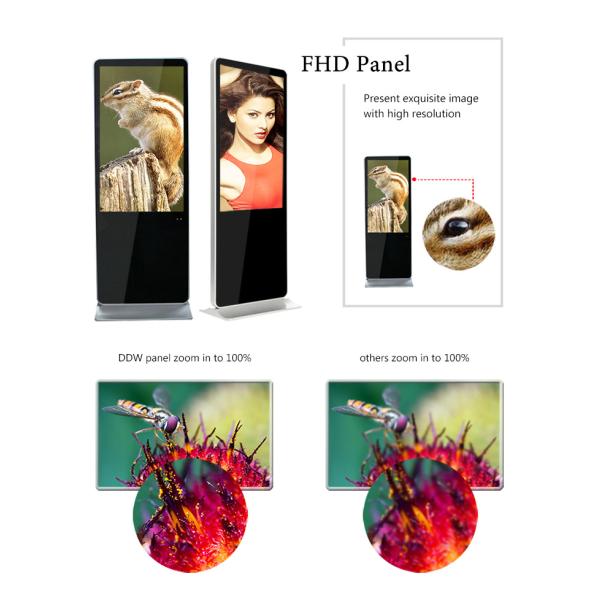 TFT Type Lcd Ad Display 50 Inch x2 Loudspeaker Video Player 1080p FHD 500cd/m2