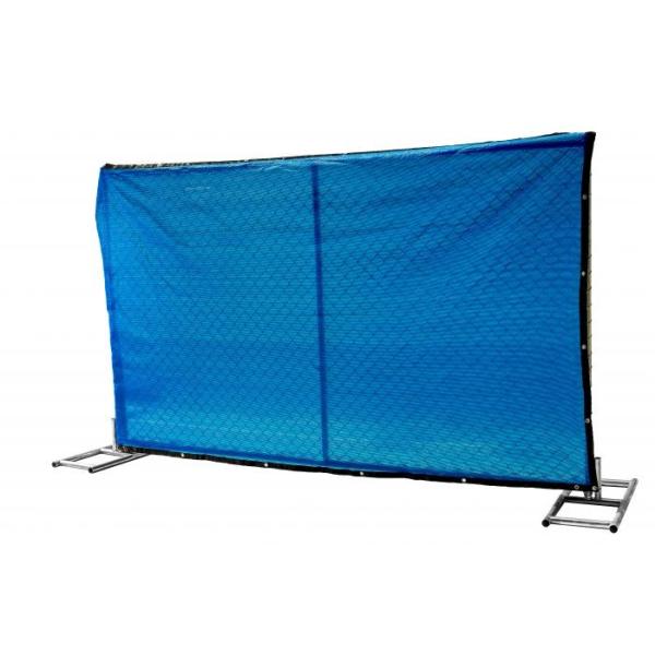 6 foot x 12 foot chain link mesh temporary fencing panels with a 1 3/8" x 16GA and 2-3/8 inch temp fence