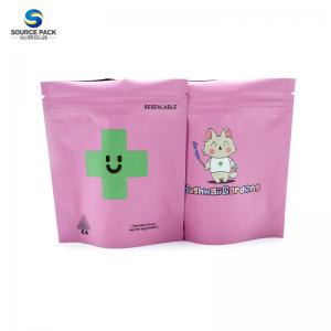  CBD Mylar Weed Packaging Bags Digital Printing Stand Up Pouch With Zipper Manufactures