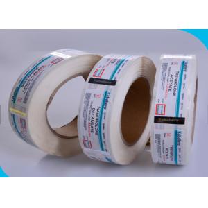 Glossy Roll vial Vial Labels Strong Adhesive Square Shape For Injection Vial