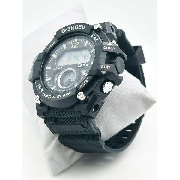 Stainless Steel Case Sport Quartz Light Wrist Watch Round With Digital Display Feature