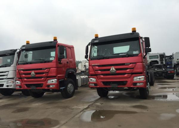 Quality Mining Industry Sinotruk Howo Dump Truck 336HP 6X4 RHD 30 Ton White / Red / Green for sale