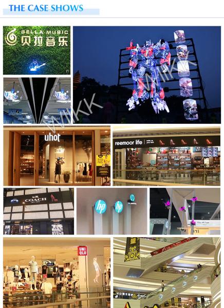 Advertising 3D Hologram Fan Display 1600*720 Resolution 65w Bluetooth Support