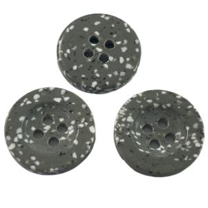  Eco Friendly Recycle Polyester Buttons Mix With Stone Powder Four Hole 24L Manufactures