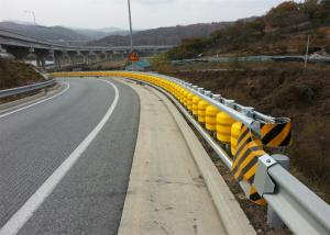 China SB Grade Approved Highway Safety Roller Barrier Yellow Red White Color on sale