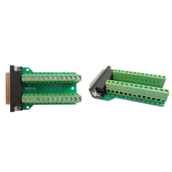 Signals Breakout Board Serial Port Header DB25 Male / Female terminal block adapter