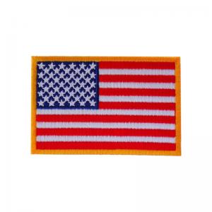 China Embroidered USA National Flag Patches Iron On / Sew On / Velcro on sale