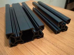  Black Sandblasting Anodized Industrial Aluminium Section Profile For Assembly Line And Production Line Manufactures
