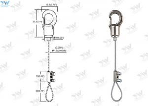 304 Stainless Steel Cable Suspension Kits Customize Wire Length For Suspended Signs