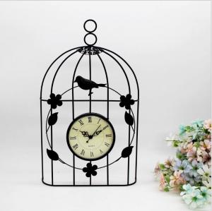  Bird cage metal wall clock home decoration iron clock Manufactures