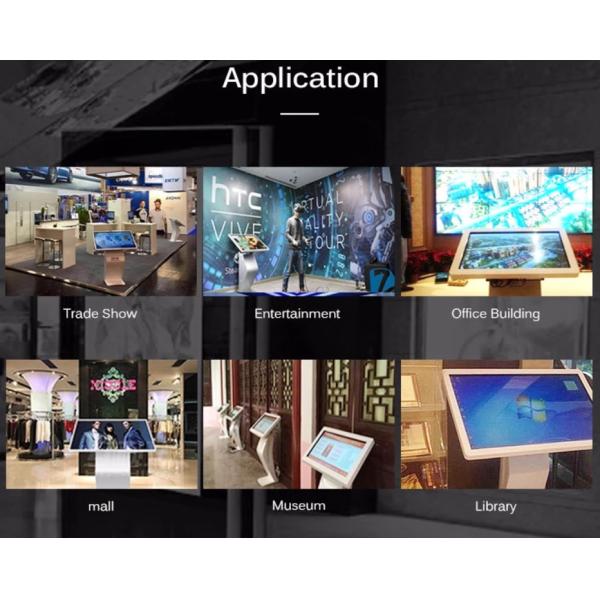Android Horizontal Digital Signage , Interactive Touch Screen Kiosk With WIFI 4G Network