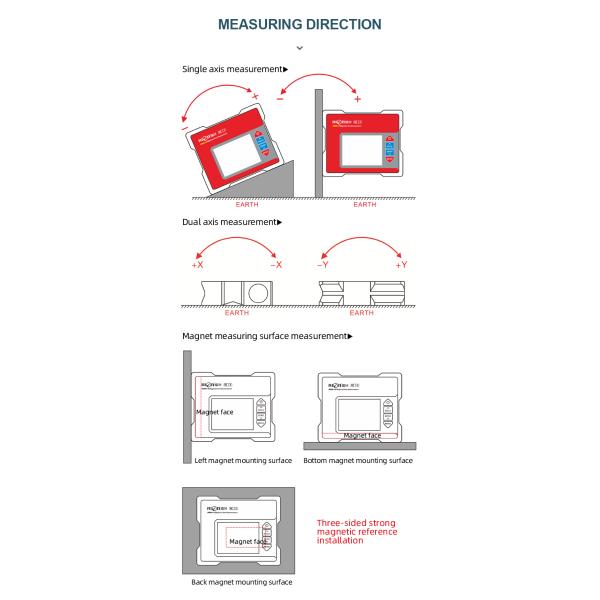 1.5V 2 Axis Magnetic Digital Protractor DMI