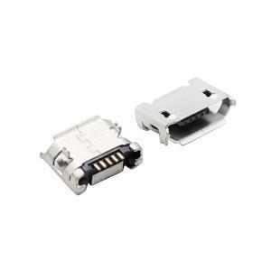 China LCP Micro Usb Female Connector Port 5 Pin 5.9mm Pitch With Edge on sale