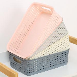  Impact Resistant Sustainable Woven Plastic Storage Basket For Bathroom Kitchen Manufactures