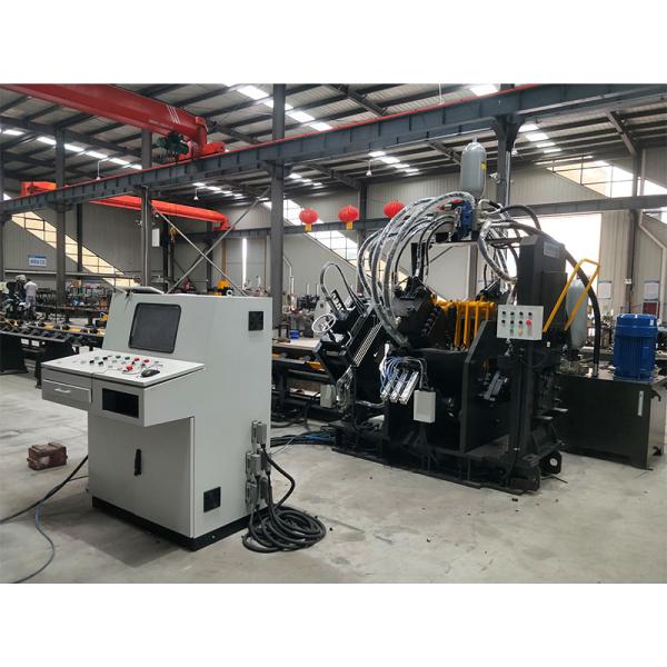 Single Blade Cutting CNC Angle Punching Marking And Shearing Line Water Cooling Hydraulic