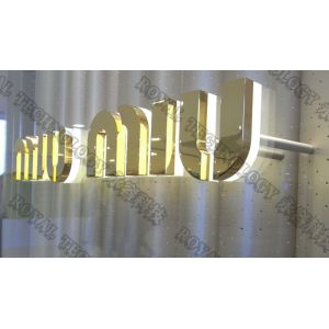Billboard With LED Light High Vacuum Metallizing Equipment, 3D SS Letters IP