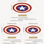 Kids LED Ceiling Lights Captain America with remote control ceiling lamp (WH-MI