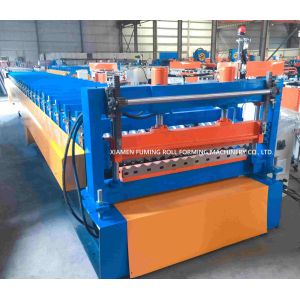  Precision Corrugated Steel Panel Roll Forming Machine PLC Control System Manufactures