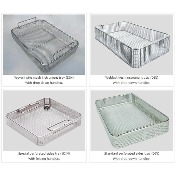 Stackable Structure Stainless Steel Wire Mesh Baskets For Medical Sterilization