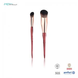 China Angled Flat Individual Makeup Brushes 2pcs For Concealer Nose Contour on sale