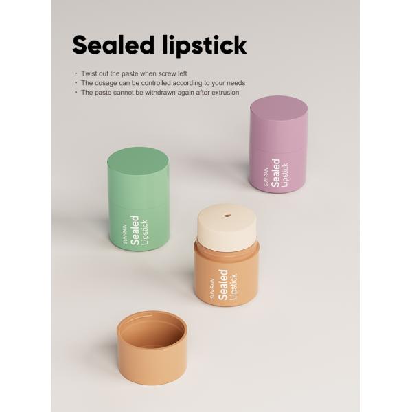 Customized 15g Rotate Lip Gloss Lip Mask Lip Plastic Blush Stick Solid Balm Deodorant Tube Makeup Container Pp Sealed Lipstick Bottle