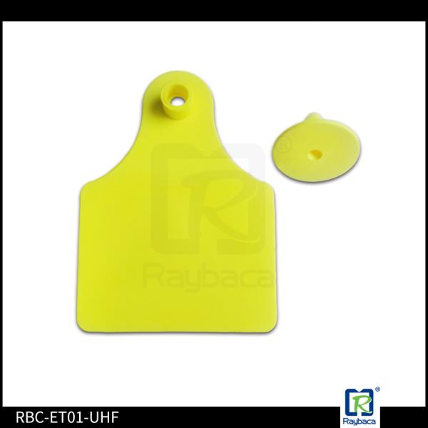 Large Rectanguar Custom Cattle Ear Tags , Custom Livestock Ear Tags ISO11784 / 5 FDX - B