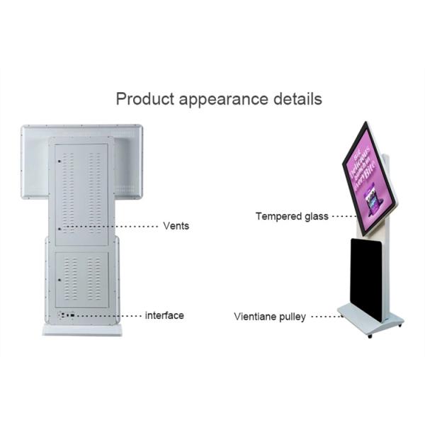 Aluminum Frame Floor Stand Digital Signage Monitor Window 55 Inch Touch Screen Monitor