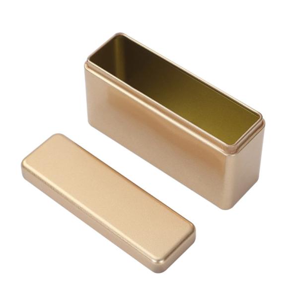 Quality Custom Rectangular Tin Can Containers Electroplate Gift Tin Plate Box for sale