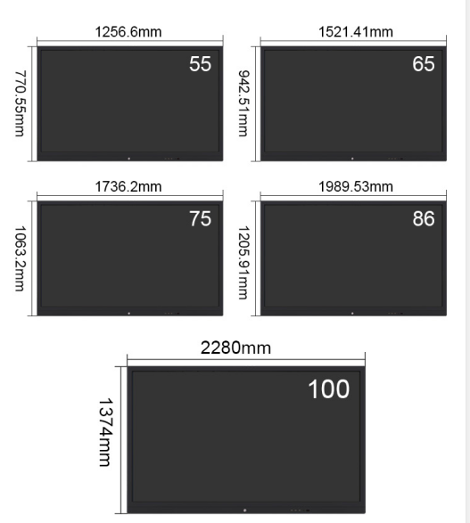 65" 75" 86" 4K Smart Multi Media Digital Board Interactive Touch Screen Whiteboard