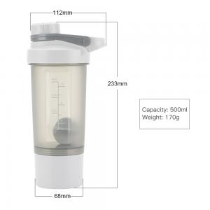  500 Ml Thermos Travel Tumbler 16 Oz Gym Sports Plastic Protien Shaker Bottle Protein Shake Cup Manufactures