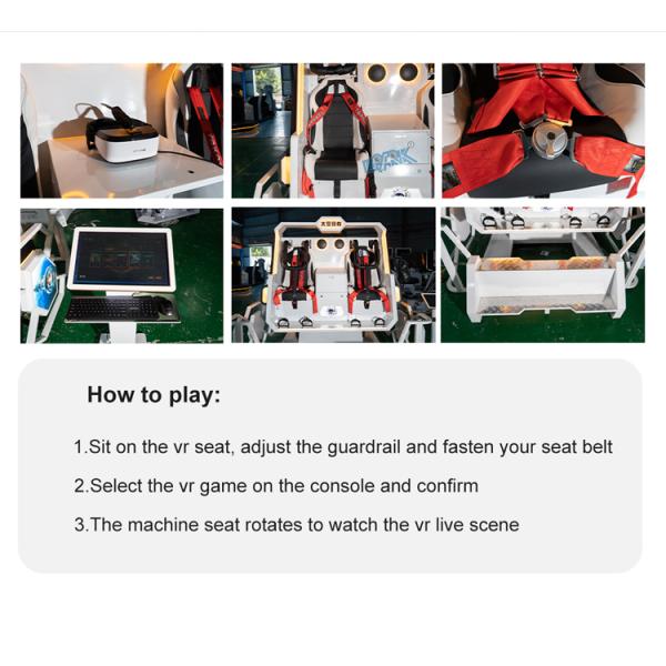 VR Indoor Playground Game 2 Players Attractions 9D Vr Virtual Reality Simulation