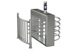 China 30person/min SS304 Face Recognition Waist Height Turnstile on sale