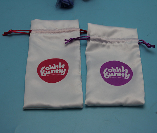 Hotel Soap Small Fabric Drawstring Bags , Ribbon String Satin / Silk Cloth Bag