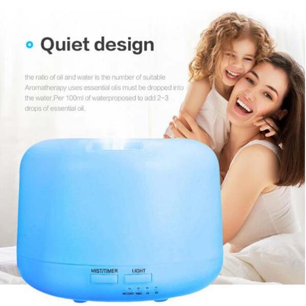 500ml Aromatherapy Essential Oil Diffuser Humidifier Room Decor Lighting with 7 LED Color