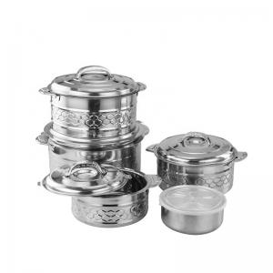 China Double wall 3pcs cooking stock pot quality food cookware soup pot on sale