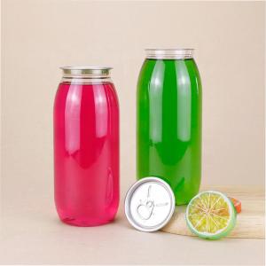 China PET Custom Plastic Juice Bottles Disposable Juice Bottles With Lids on sale