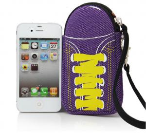China special shoes design soft mobile neoprene phone pouch bag with wrist strap to take on sale