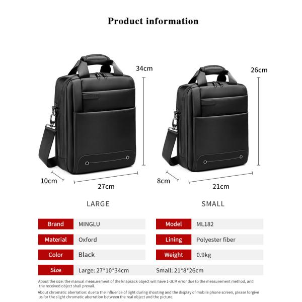 A4 Document Men'S Business Briefcase Bag Scratch Resistant 27cm Length