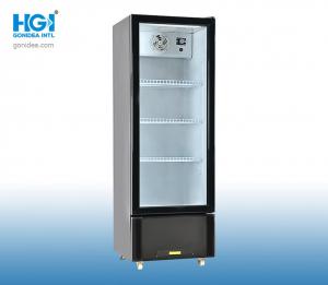 China Commercial Auto Defrost Single Glass Door Display Fridge For Cold Drinks 175 Liter on sale