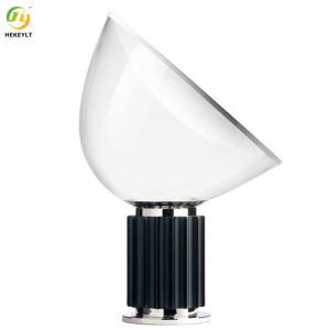 China Simple Aluminum Led Bedside Table Lamp Living Room Bedroom Glass on sale
