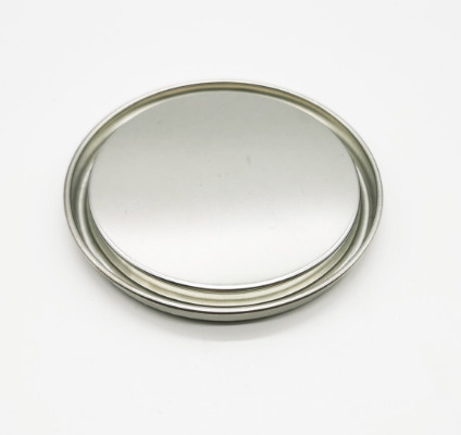 White Round Tin Containers With Lids 4L Empty Metal Tins