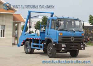  Dongfeng 7 - 8 Tons Trash Trucks 4x2 Swing Arm Dual Axles 145 cab Manufactures