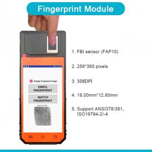 China All in One Android  4G FBI Cerificated Fingerprint Scanner Mobile POS Terminal with POS System FP09 on sale