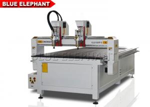 China Double Separate Heads Computerised Wood Carving Machine , Precision Stamp Engraving Machine on sale