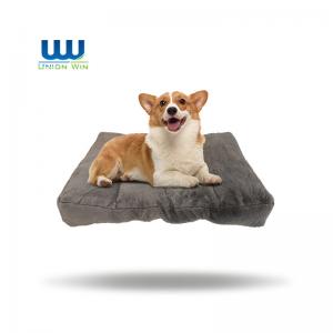 China Deluxe Plush Dog Crate Bed Anti Slip Bottom Pet Sleeping Mattress on sale