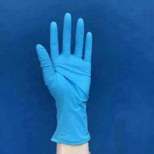 China Disposable gloves blue hospital-specific nitrile material three sizes on sale